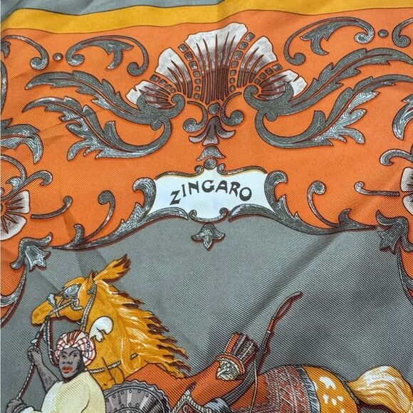HERMES Silk Zingaro Pocket Square Scarf - Picture 7 of 11